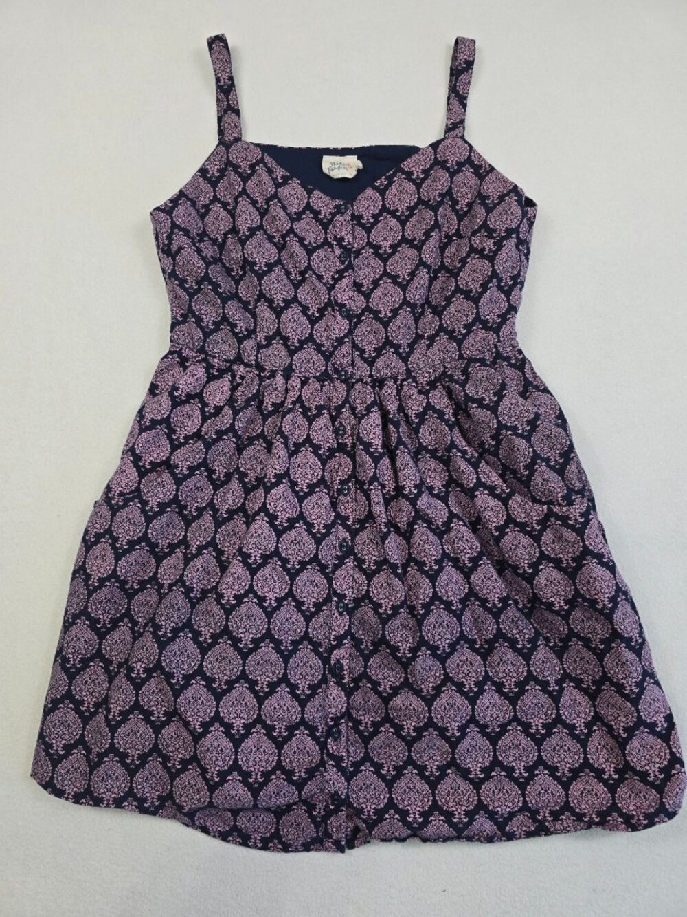 Mata Traders Womens Purple Sleeveless Sundress M 100% Cotton India